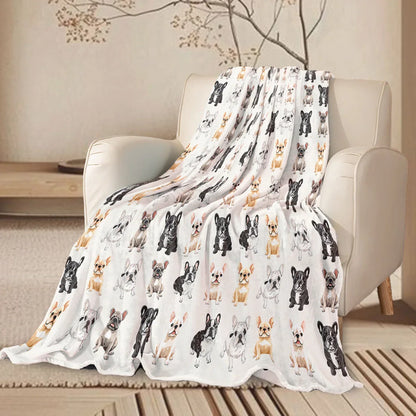 Shineful Fleece Blanket Cuddle Time Frenchie