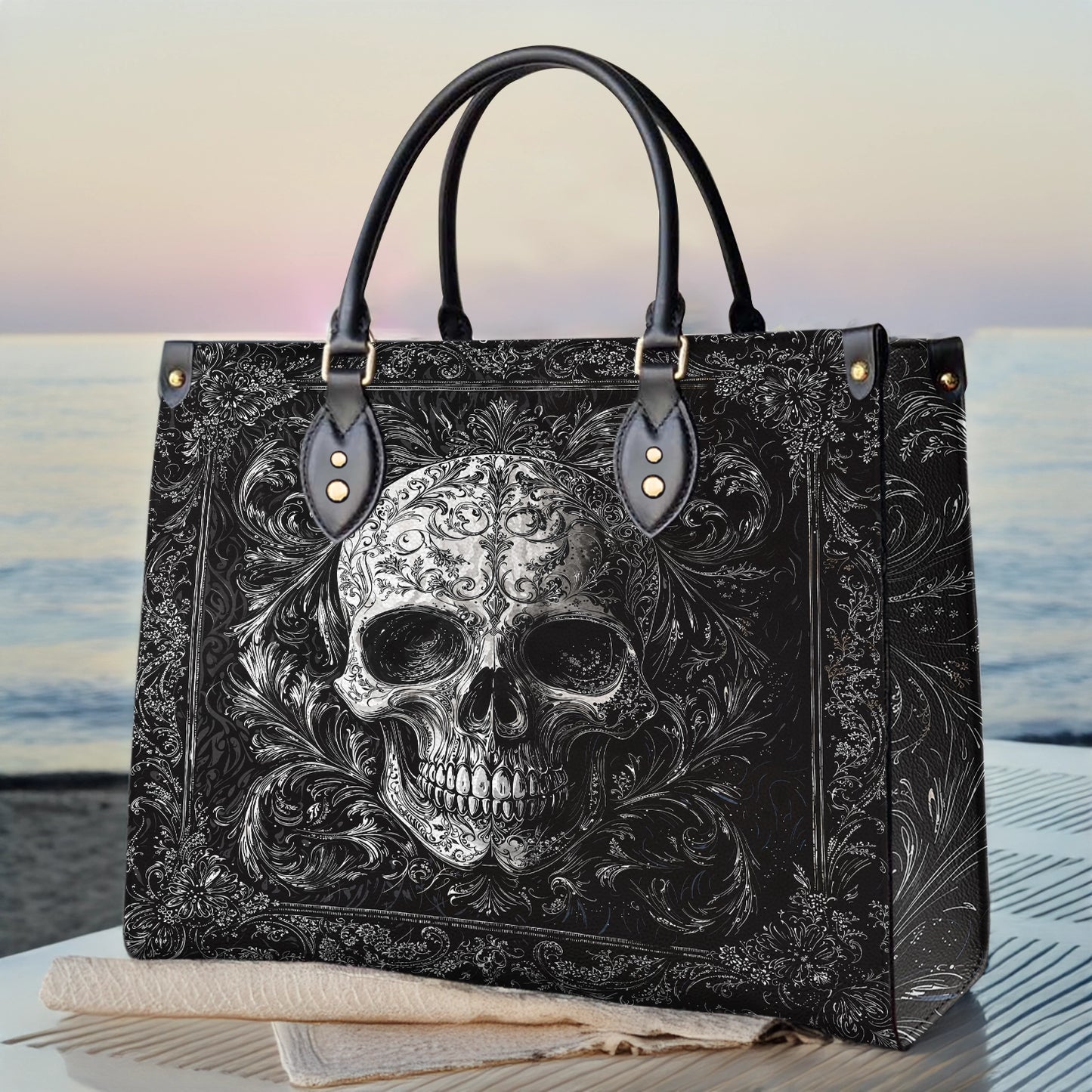 Shineful Leather Bag Mystic Shadows Skull