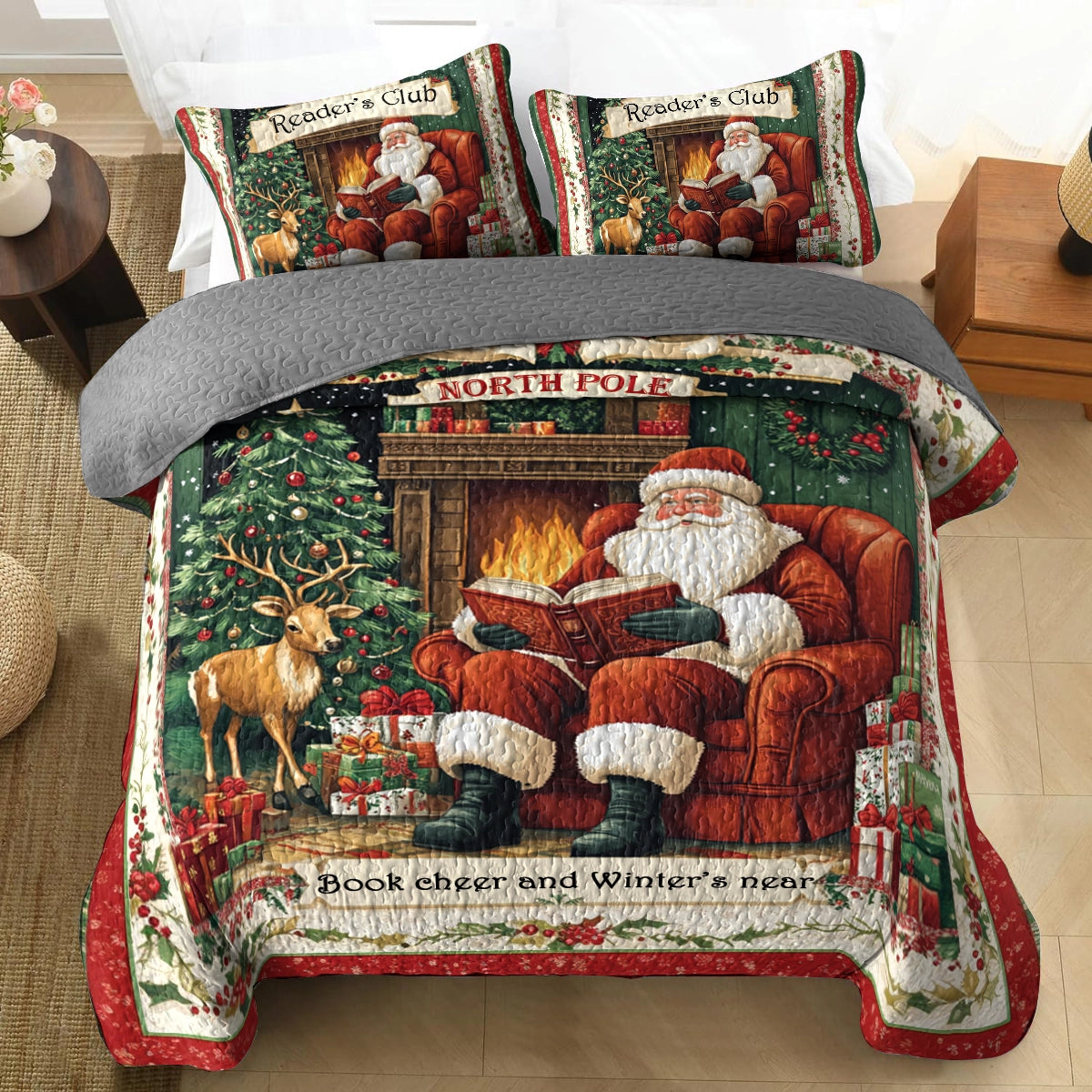 Shineful All Season Quilt 3-Piece Set Winter Wonderland Reader's