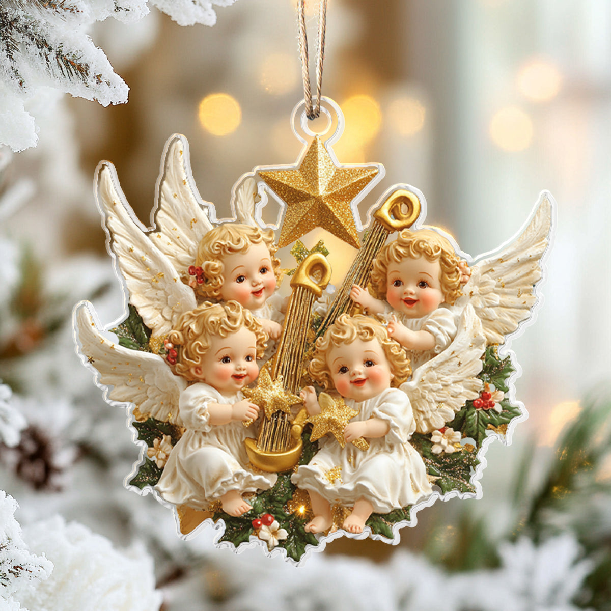 Shineful 2D Acrylic Ornament - Cherub Choir