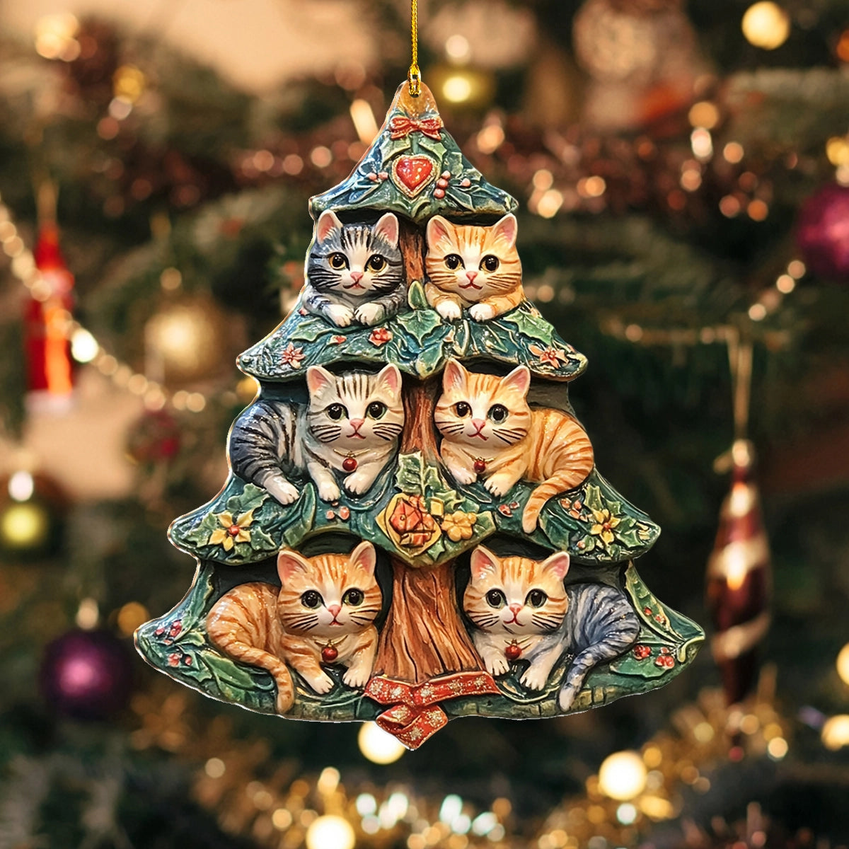 Shineful 2D Acrylic Ornament Purr-fect Holiday