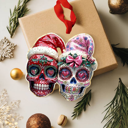 Shineful 2D Acrylic Ornament Pretty Chistmas Sugar Skulls Love