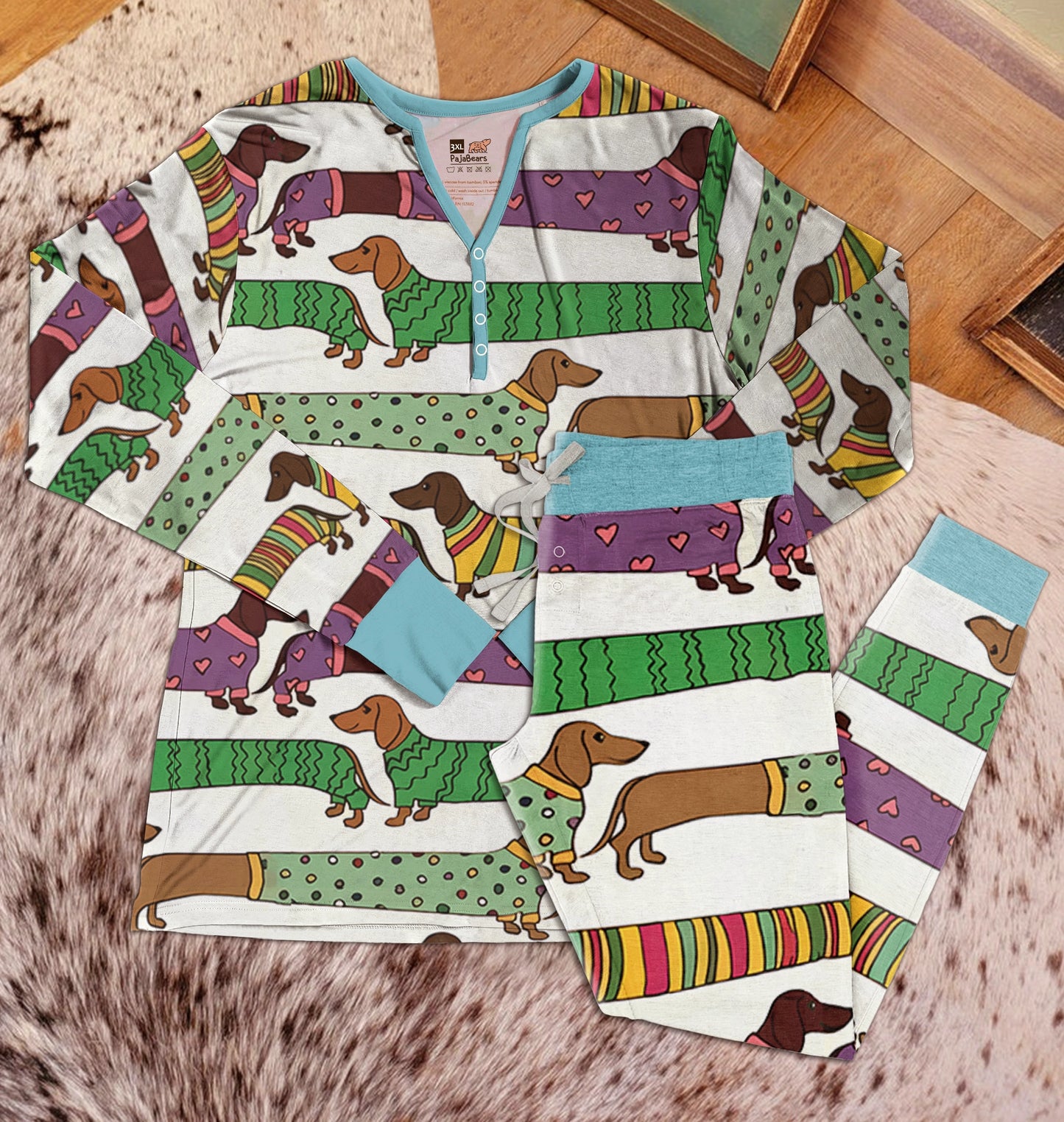 Shineful Pajama Sets Cute Dachshunds