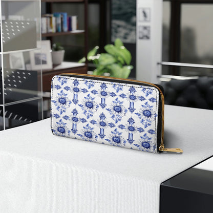 Shineful Leather Clutch Purse With Wristlet Strap Handle Sunflower Blooming With Grace