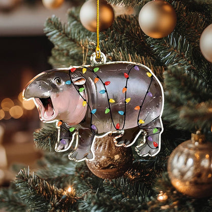 Shineful 2D Acrylic Ornament Baby Hippo Moo