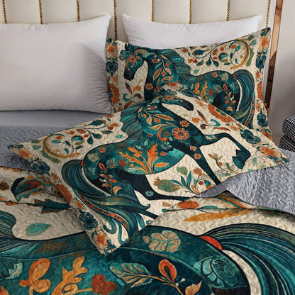 Shineful All Season Quilt 3-Piece Set Equine Elegance