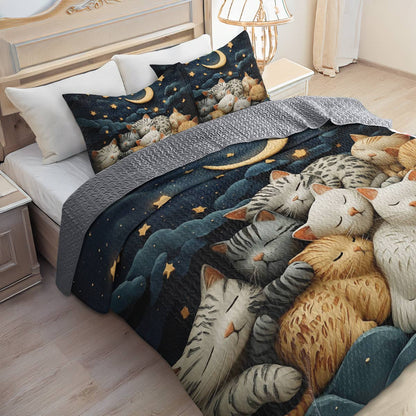 Shineful All Season Quilt 3-Piece Set Purrfect Sleep