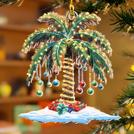 Shineful 2D Acrylic Ornament - Festive Christmas Palm