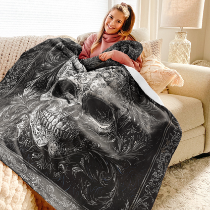 Shineful Fleece Blanket Mystic Shadows Skull