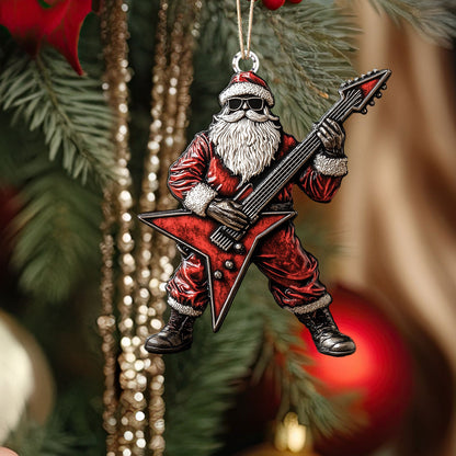 Shineful 2D Acrylic Ornament - Rockin' Santa