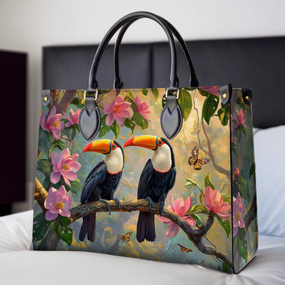 Shineful Leather Bag Tropical Toucan