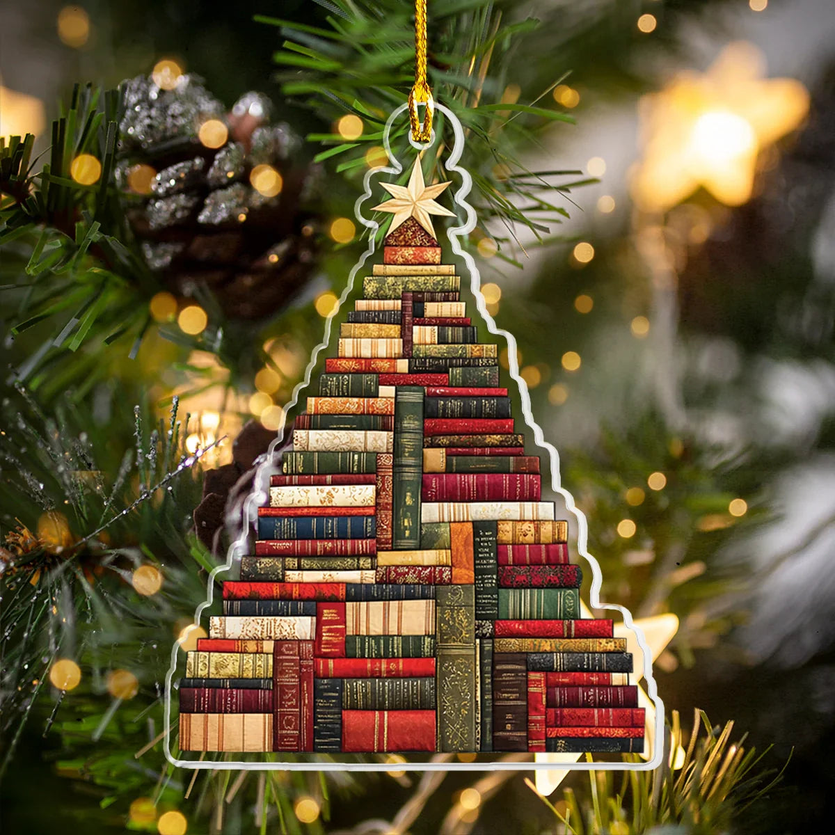 Shineful Acrylic Ornament Book Tree Holiday