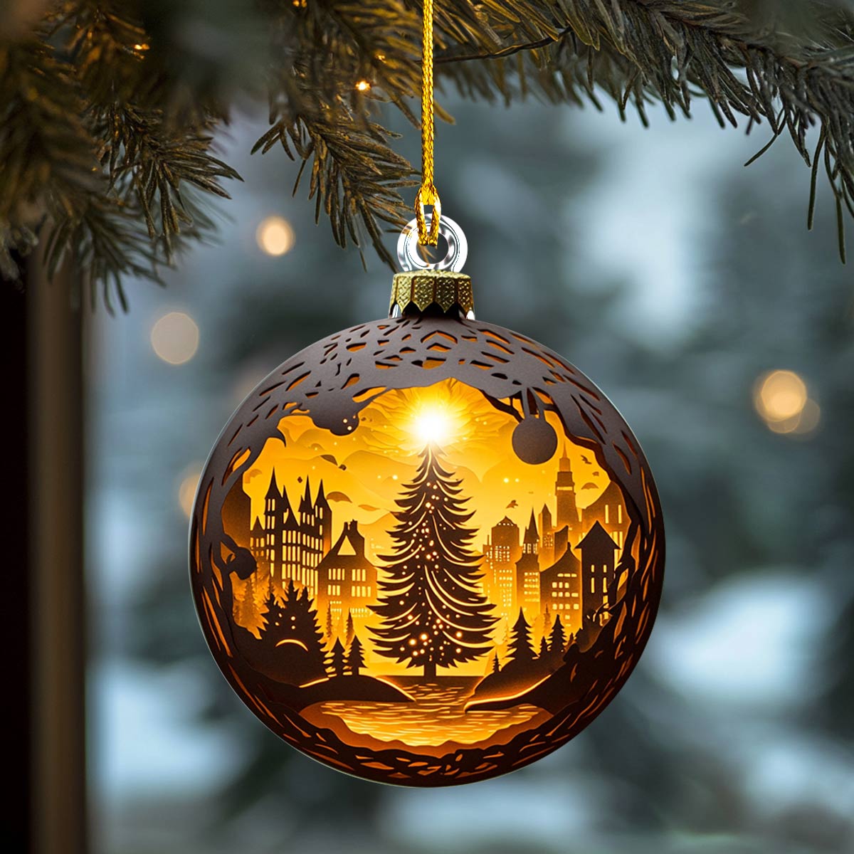 Shineful 2D Acrylic Ornament Winter Wonderland