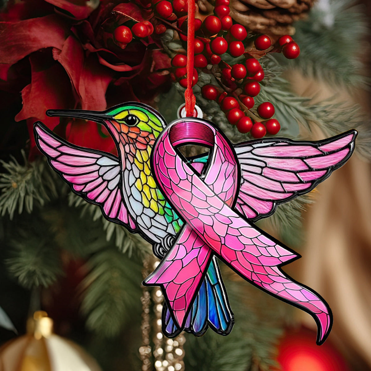 Shineful 2D Acrylic Ornament - Hummingbird Hope