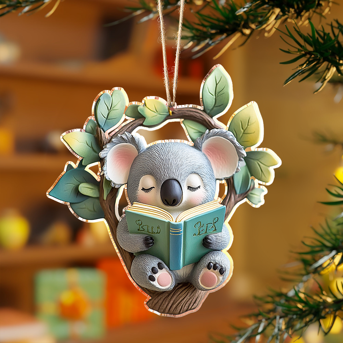 Shineful 2D Acrylic Ornament - Whimsical Readers: Animal Adventures in Books