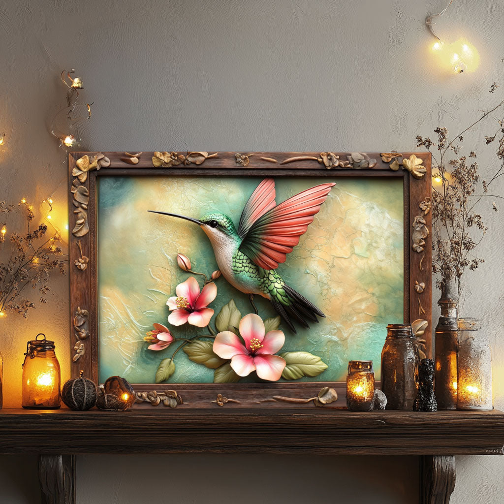 Shineful 2D Metal Sign Hummingbird Haven