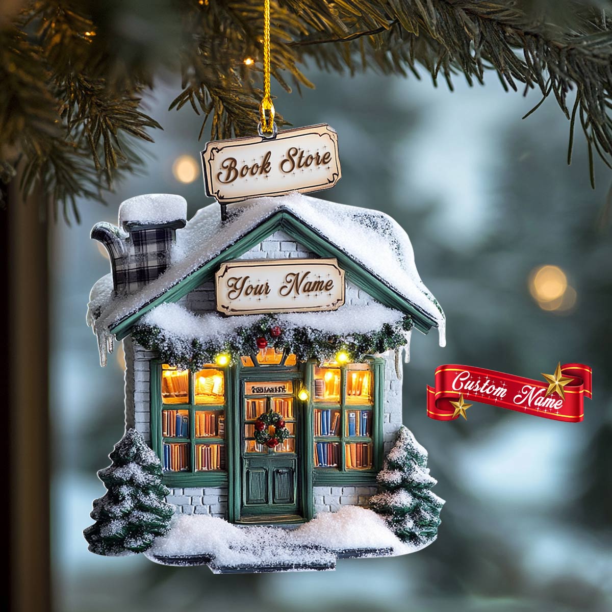 Shineful 2D Acrylic Ornament Winter’s Tale Bookshop