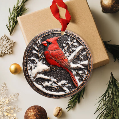 Shineful 2D Acrylic Ornament - Winter Cardinal