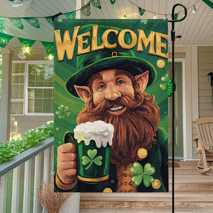 Shineful Garden Flag 12" x 18" - Cheers to Luck St. Patrick’s Day Welcome Flag