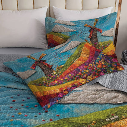 Shineful All Season Quilt 3-Piece Set Windmill Dreams