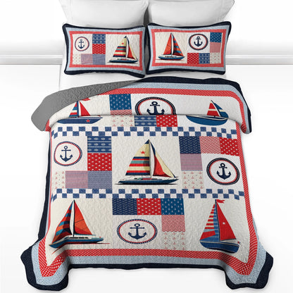 Shineful All Season Quilt 3-Piece Set - Sail Into Comfort