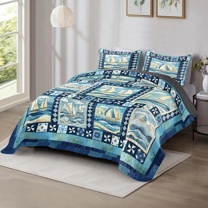 Shineful All Season Quilt 3-Piece Set - Sailor’s Dream