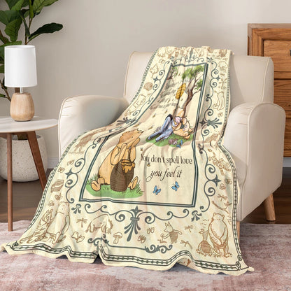 Shineful Fleece Blanket Winnie the Pooh Cozy