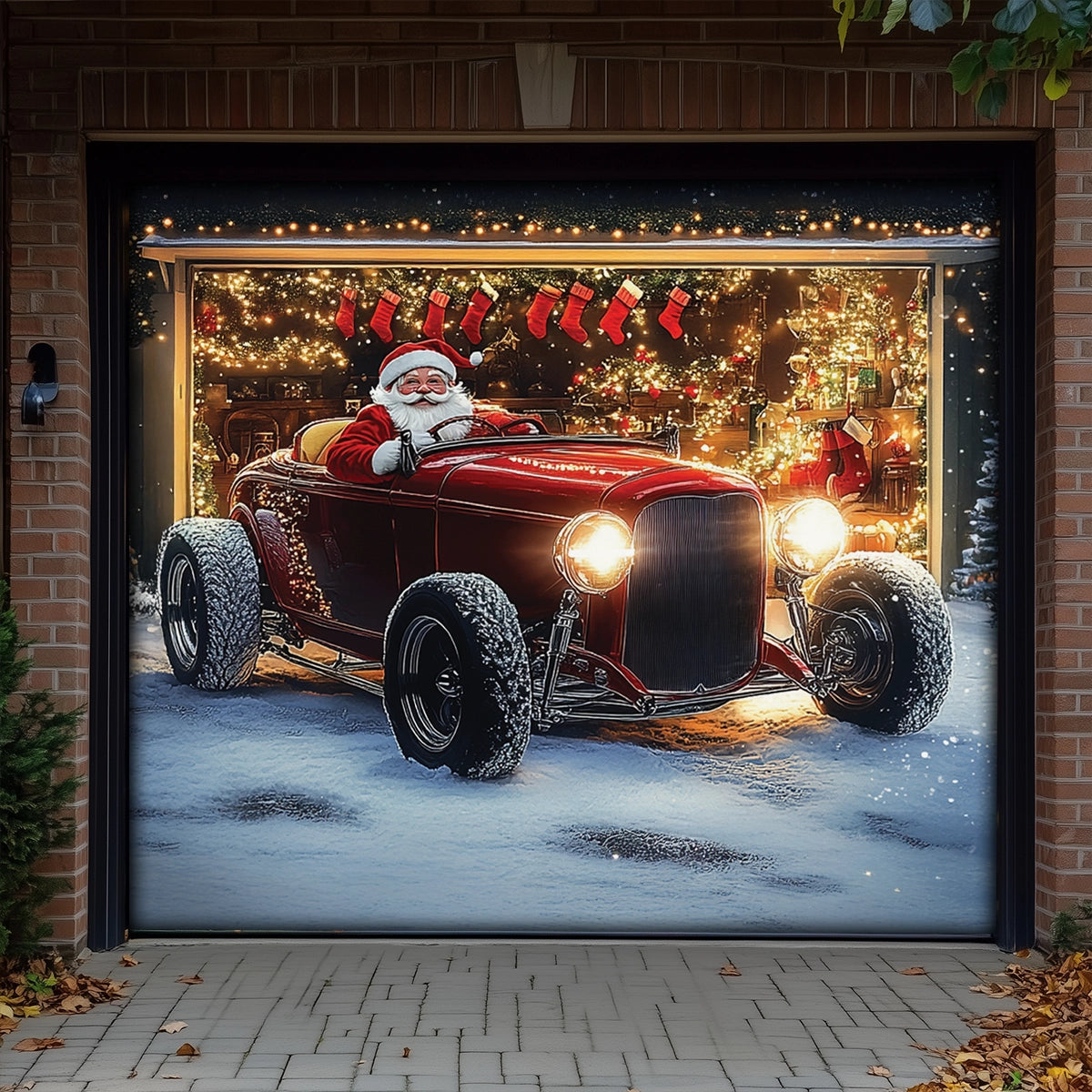 Shineful Garage Door Banner Decoration - Holiday Christmas Car