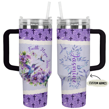 Shineful Tumbler Personalized Hummingbird Blessings