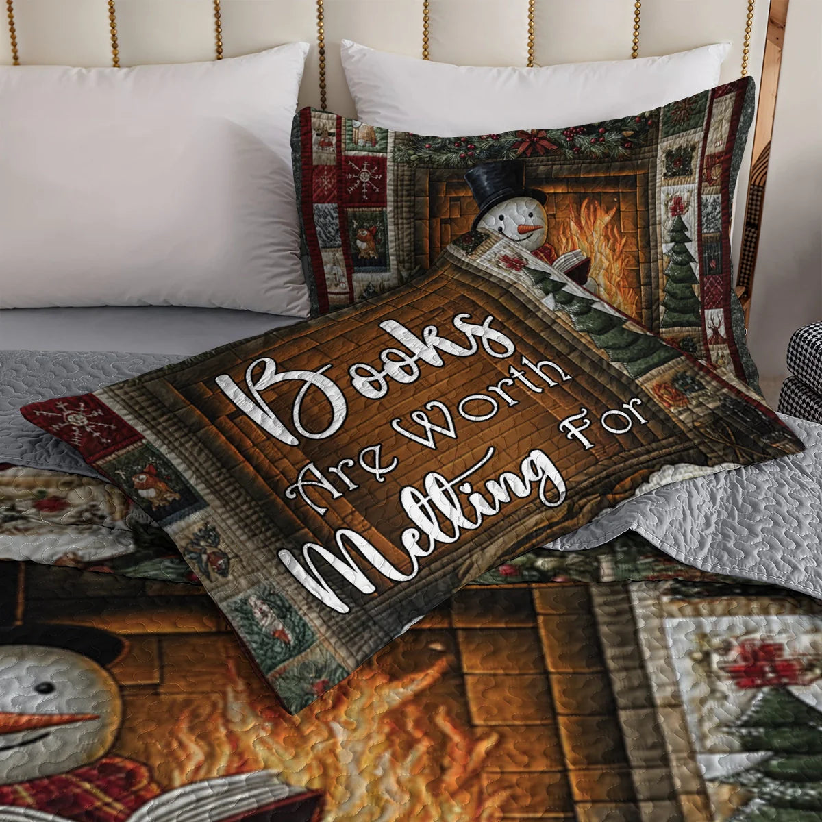 Shineful Flat Print Quilt 3-Piece Set Books Are Worth Melting For