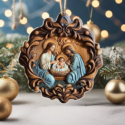 Shineful 2D Acrylic Ornament Sacred Nativity Scene