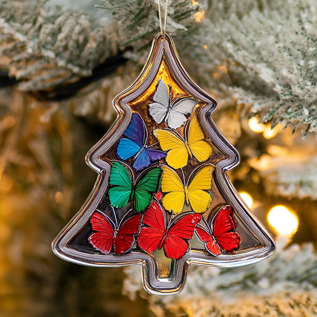 Shineful 2D Acrylic Ornament Butterfly Wishes Tree