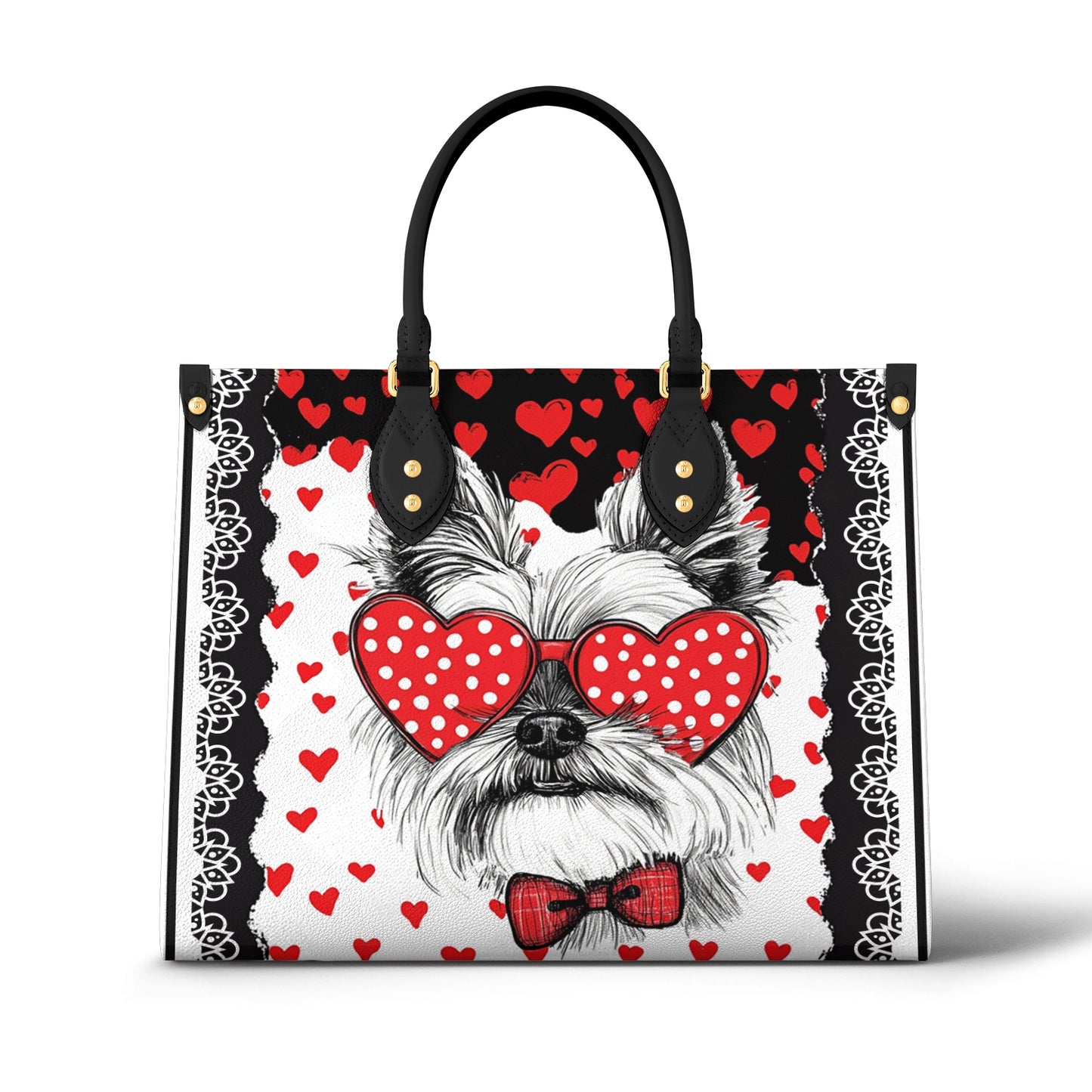 Sac en cuir brillant Yorkshire Love Paws