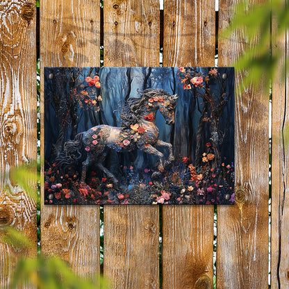 Shineful 2D Metal Sign Horse Whispers of the Enchanted Forest