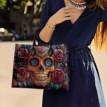 Shineful Leather Bag Vivid Skull and Roses