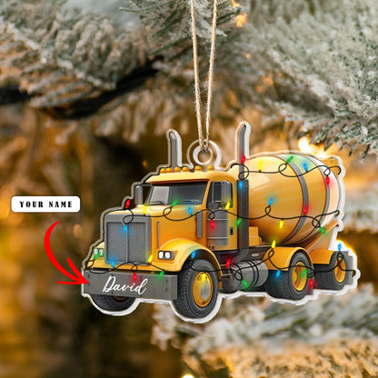 Shineful Personalized 2D Acrylic Ornament - Construction Vehicle