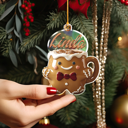 Shineful Personalisierte 2D Acryl Ornament Charmante Weihnachten Festliche Tasse