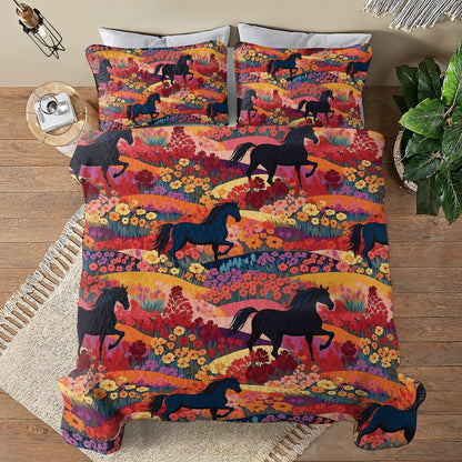 Shineful All Season Quilt 3-Piece Set Equestrian Dreams