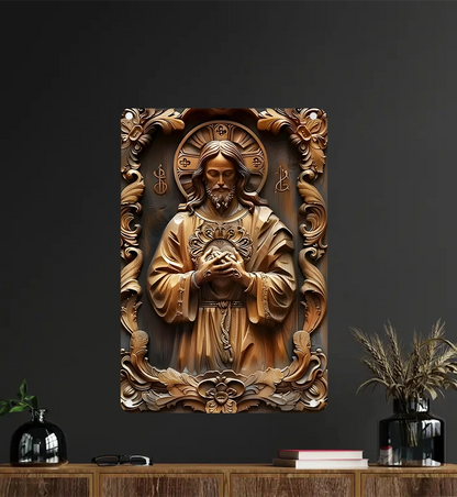 Shineful 2D Metal Sign Christ the Good Shepherd