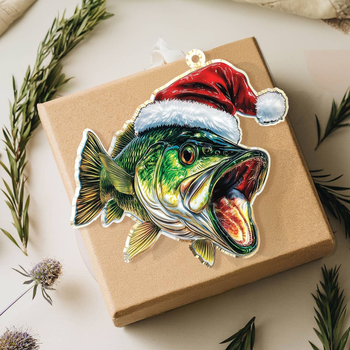 Shineful 2D Acrylic Ornament Majestic Largemouth Bass