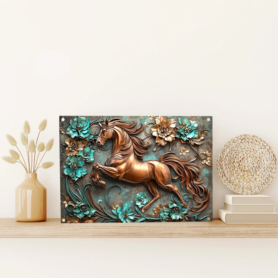 Shineful 2D Metal Sign Horse Equine Elegance