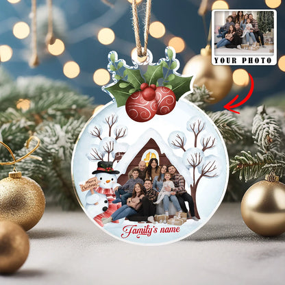 Shineful Acrylic Ornament Custom Photo Winter Wonderland Family