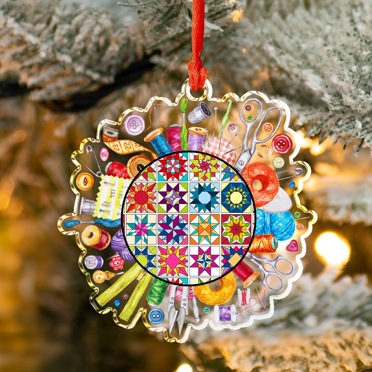 Shineful Acrylic Ornament Quilting Circle