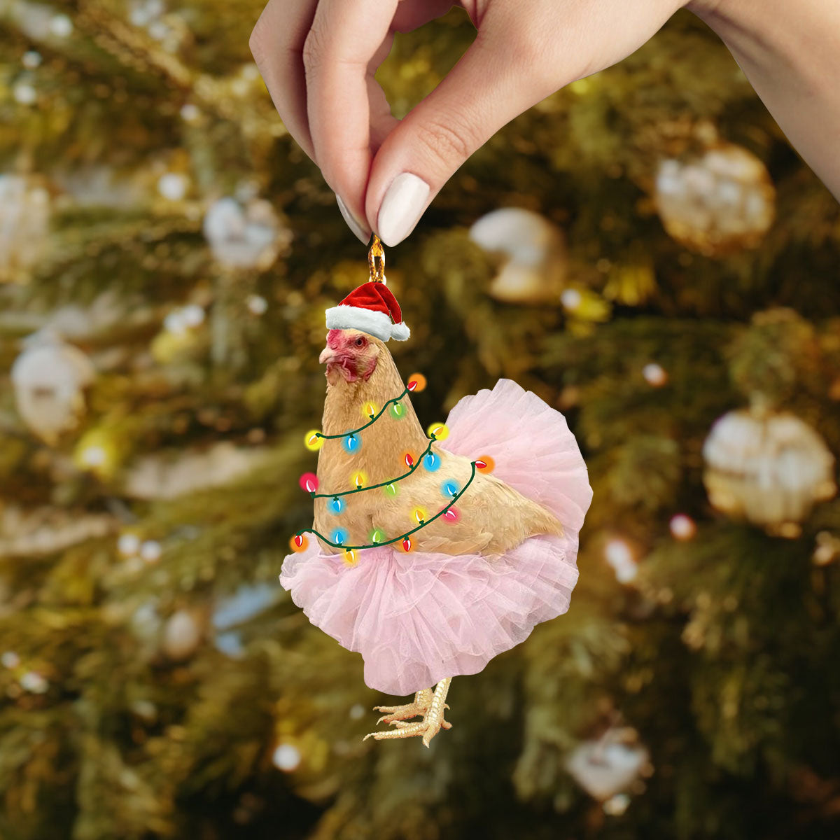 Shineful 2D Acrylic Ornament - Ballet Cluckmas Cheer