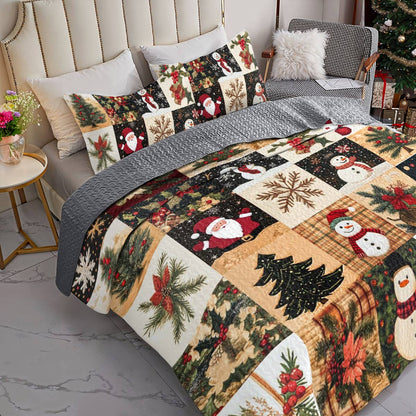 Shineful All Season Quilt 3-Piece Set Homey Christmas