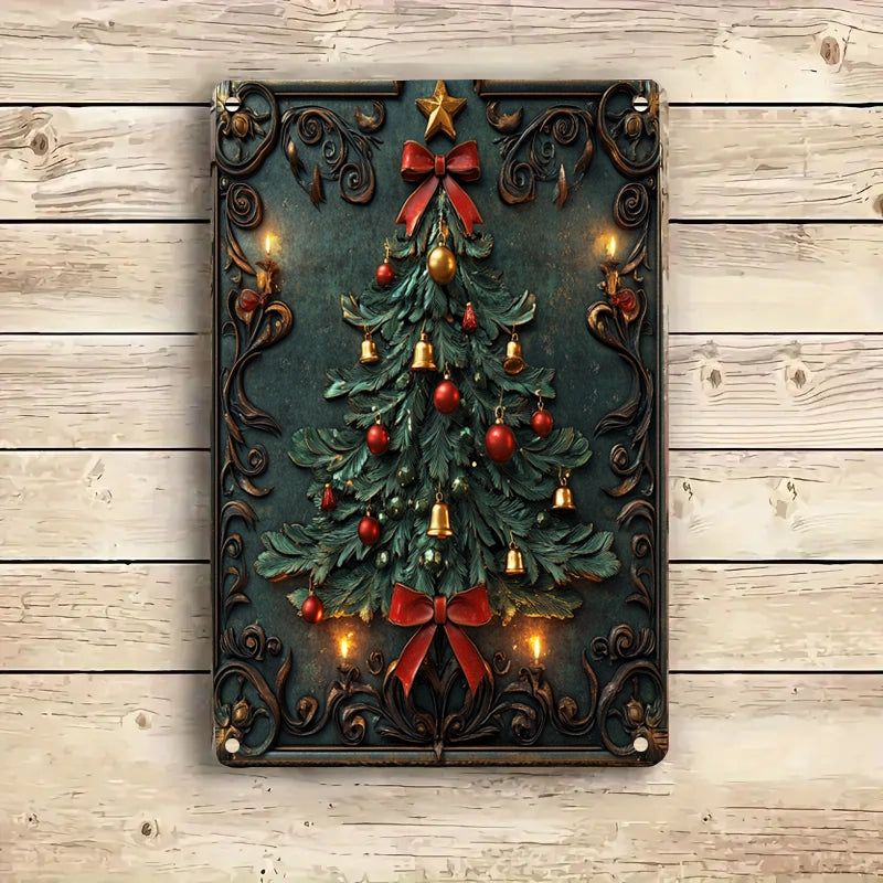 Shineful 2D Metal Sign Vintage Elegance Christmas Tree