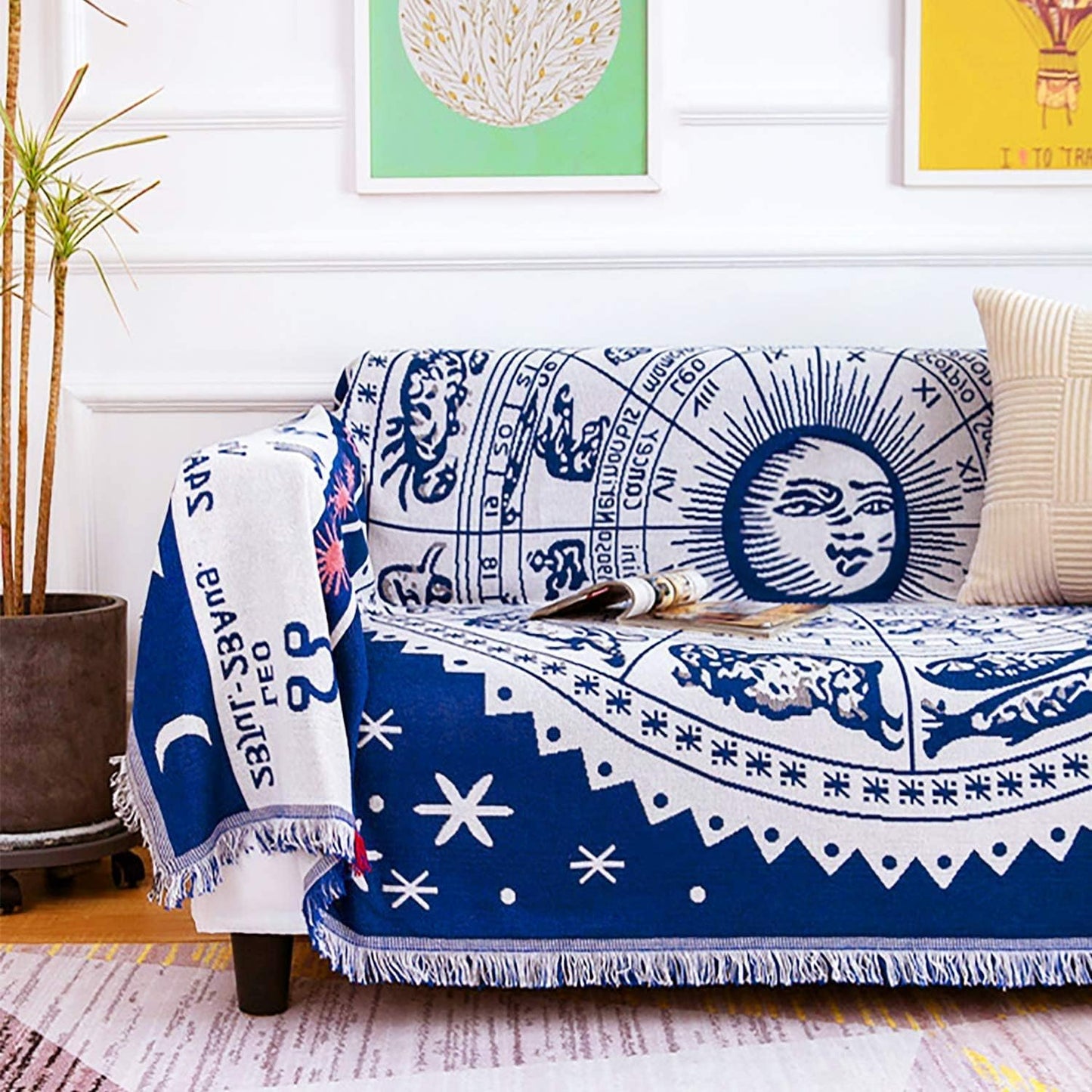 Shineful Woven Tapestry Throw Blanket - Gorgeous Mandala Skull