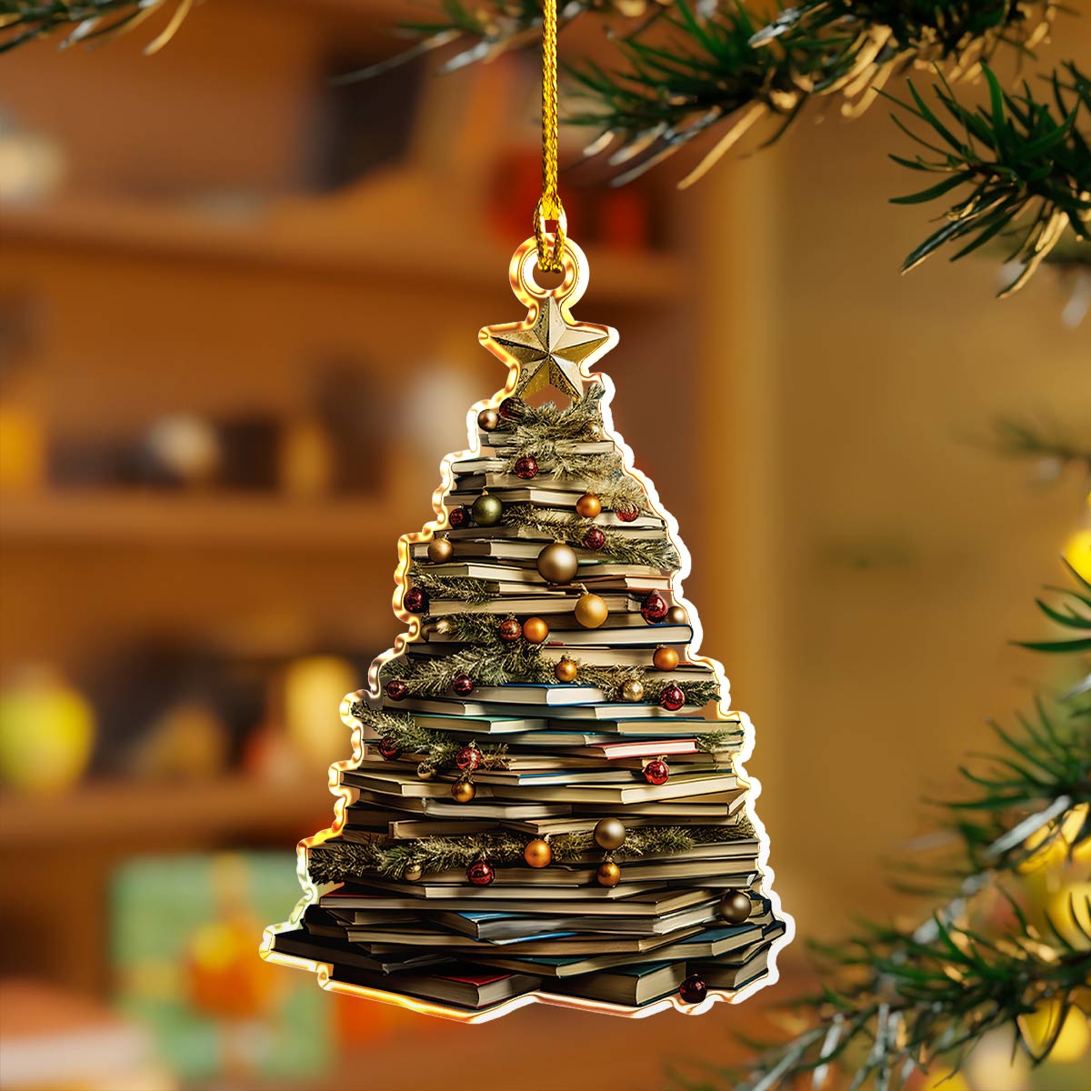 Shineful 2D Acrylic Ornament Literary Christmas