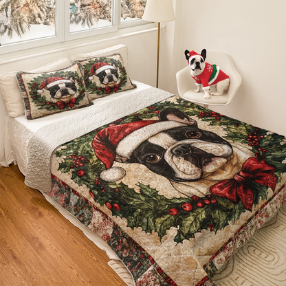 Shineful All Season Quilt 3-Piece Set - Joyful Frenchie