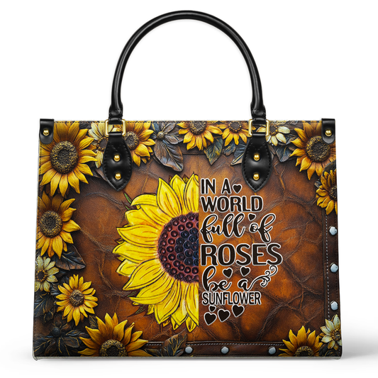 Shineful Leather Bag Sunflower Elegance